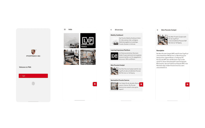 Porsche Mitarbeiter App
